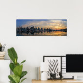 Vancouver Skyline - Yachthafen bei Sunset Poster (Heimbüro)