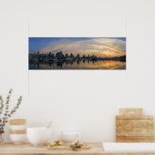 Vancouver Skyline - Yachthafen bei Sunset Poster (Küche)