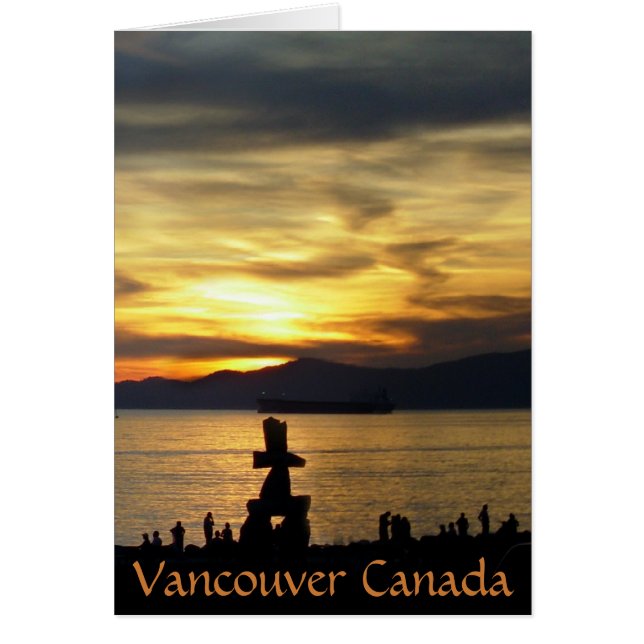 Vancouver Souvenir Cards Inukshuk Landschaftskarte (Vorne)