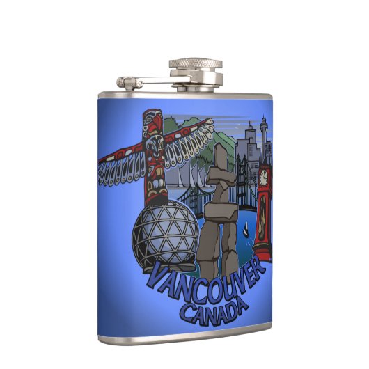 Vancouver Souvenir Flask Custom Van Sehenswürdigke Flachmann (Rechts)