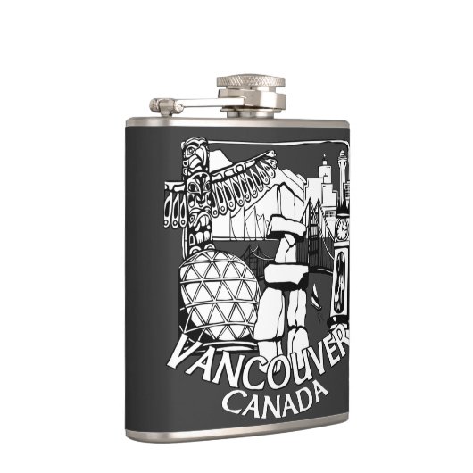 Vancouver Souvenir Flask Vancouver Sehenswürdigkei Flachmann (Rechts)