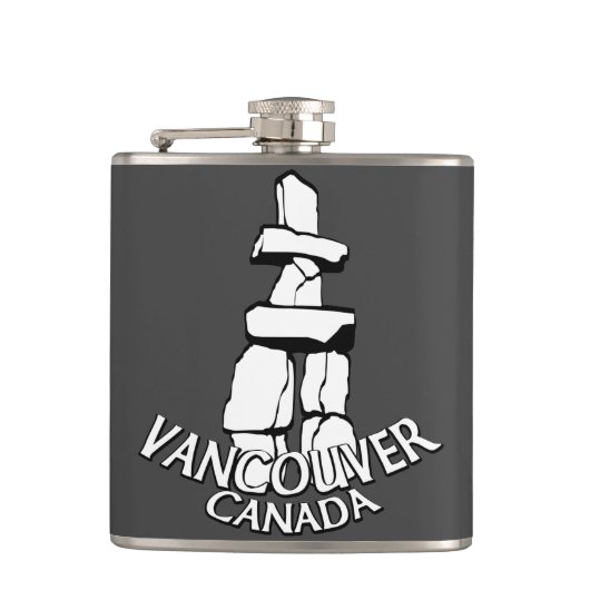Vancouver Souvenir Flask Vancouver Sehenswürdigkei Flachmann (Vorderseite)
