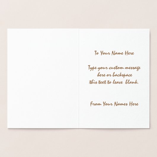 Vancouver Souvenir Grußkarten Custom Silver Folienkarte (Innenseite)