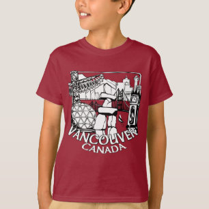 Vancouver Souvenir Kid's T - Shirt Sehenswürdigkei