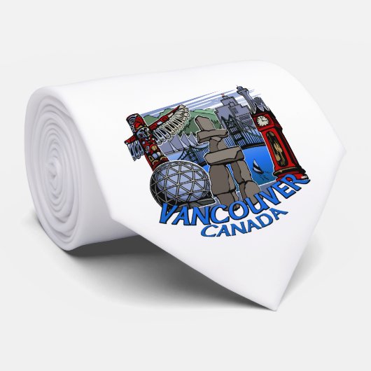 Vancouver Souvenir Krawatte Vancouver Sehenswürdig (Gerollt)