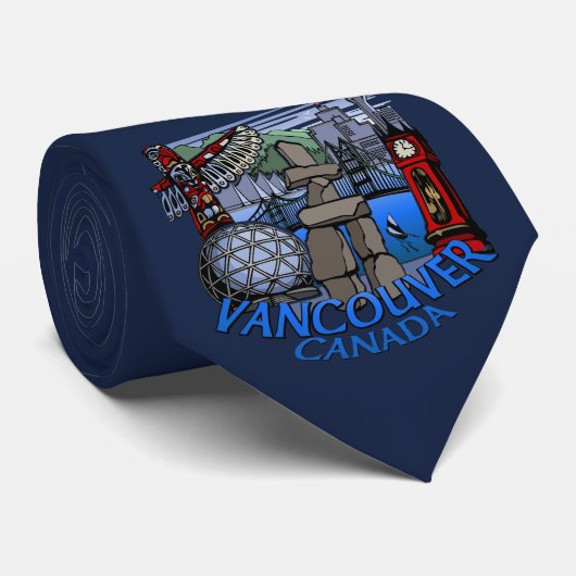 Vancouver Souvenir Krawatte Vancouver Sehenswürdig (Gerollt)
