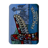 Vancouver Souvenir Magnet Totem Pole Sehenswürdigk (Vertikal)
