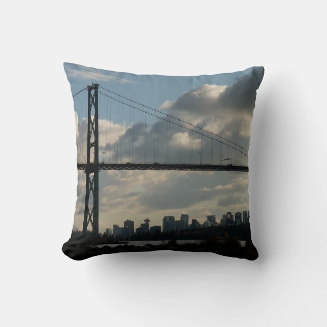 Vancouver Souvenir Pillow Löwen Gate Bridge Gesche Kissen (Vorderseite)