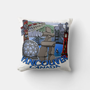 Vancouver Souvenir Pillow Vancouver Sehenswürdigke Kissen