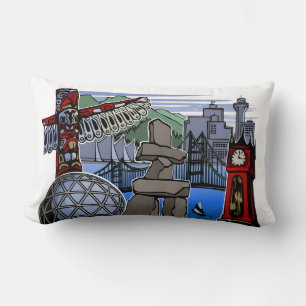 Vancouver Souvenir Pillow Vancouver Sehenswürdigke Lendenkissen