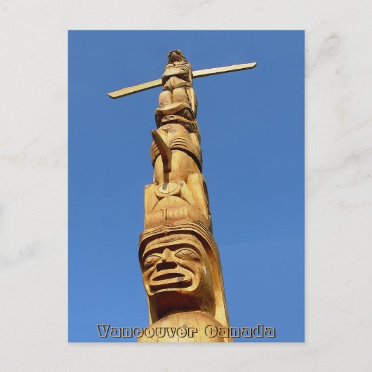 Vancouver Souvenir Postcard Totem Pole Persönliche Postkarte (Vorderseite)