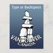 Vancouver Souvenir Postkarten Custom Inukshuk Card (Vorderseite)