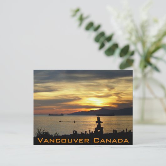 Vancouver Souvenir Postkarten Inukshuk Sehenswürdi (Stehend Vorderseite)