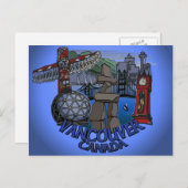 Vancouver Souvenir Postkarten Inukshuk Sehenswürdi (Vorne/Hinten)
