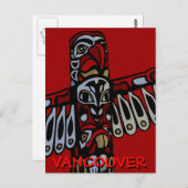 Vancouver Souvenir Postkarten Totem Pole Sehenswür (Vorne/Hinten)