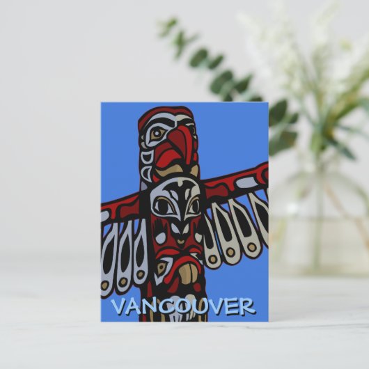 Vancouver Souvenir Postkarten Totem Pole Sehenswür (Stehend Vorderseite)