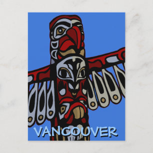 Vancouver Souvenir Postkarten Totem Pole Sehenswür