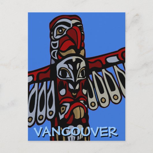 Vancouver Souvenir Postkarten Totem Pole Sehenswür (Vorderseite)