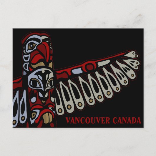 Vancouver Souvenir Postkarten Totem Pole Sehenswür (Vorderseite)