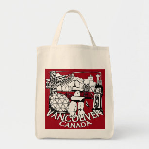 Vancouver Souvenir Tote Bag Sehenswürdigkeit Art B Tragetasche