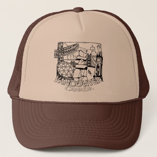 Vancouver Souvenir Trucker Caps & Vancouver Hats Truckerkappe (Vorderseite)