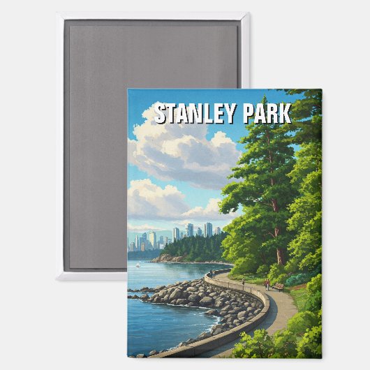 Vancouver Stanley Park Canada Travel Magnet (Vorderseite/Rückseite)