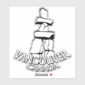 Vancouver Sticker Tribal Vancouver Sehenswürdigkei (Blatt)