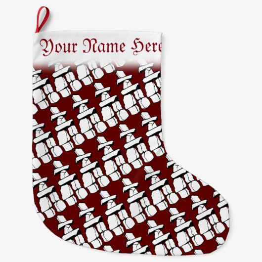 Vancouver Strumpf Inukshuk Weihnachtsfest Strumpf Großer Weihnachtsstrumpf (Vorderseite)