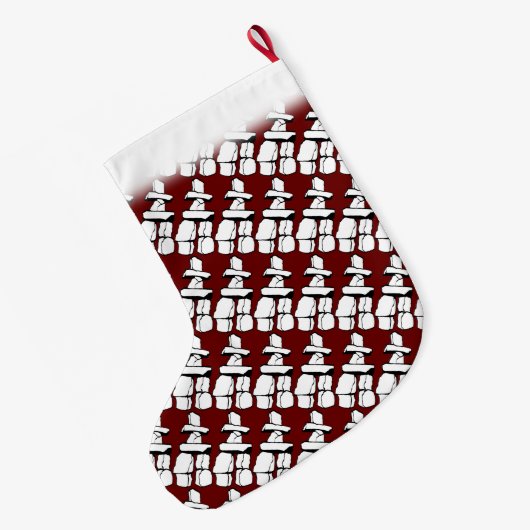 Vancouver Strumpf Inukshuk Weihnachtsfest Strumpf Großer Weihnachtsstrumpf (Rückseite (Hängend))