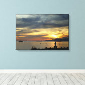 Vancouver Sunset Art Print Seascape Inushuk Leinwa Leinwanddruck (Insitu (Holzboden))