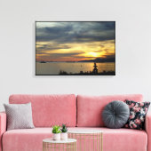 Vancouver Sunset Art Print Seascape Inushuk Leinwa Leinwanddruck (Insitu (Wohnzimmer))