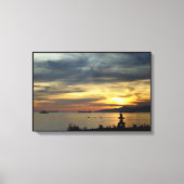 Vancouver Sunset Art Print Seascape Inushuk Leinwa Leinwanddruck (Vorderseite)