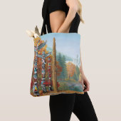 Vancouver Totem Polen Tote Beutel Sehenswürdigkeit Tasche (Von Nahem)
