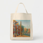 Vancouver Totem Poles Tote Bag Landmark Art Bags Tragetasche (Vorne)