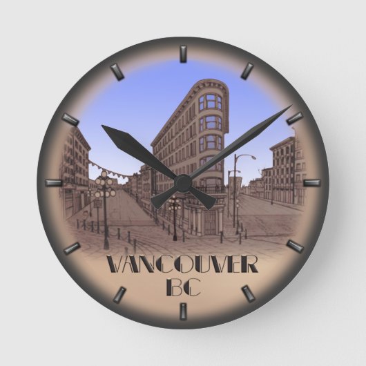 Vancouver Uhr Gönnt Vancouver Gastown Wall Clock (Vorderseite)