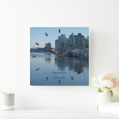 Vancouver-Uhr-personalisierte Vancouver-Wand-Uhr Quadratische Wanduhr (Zuhause)