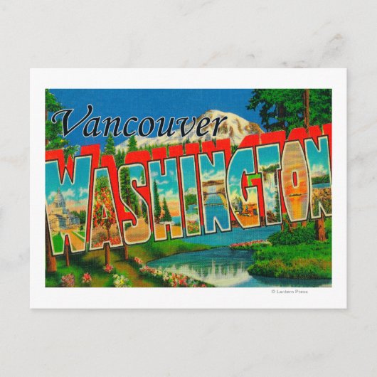 Vancouver, Washington - Große Briefszenen Postkarte (Vorderseite)