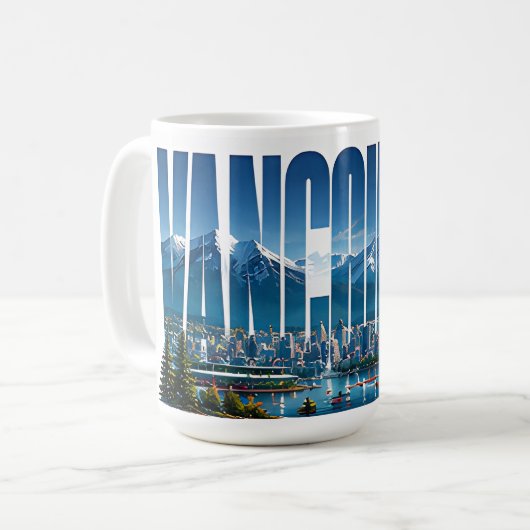 Vancouver Washington Mountain Escape Kaffeetasse (Vorderseite Links)