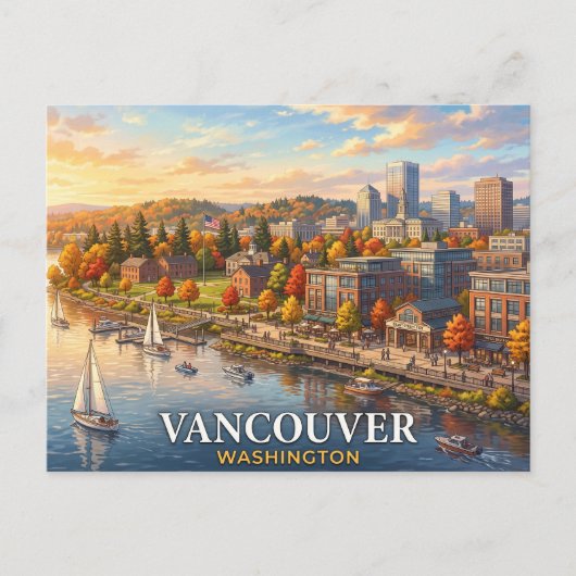 Vancouver Washington Reise Postkarte (Vorderseite)