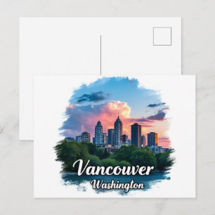 Vancouver Washington Staat Skyline Postkarte
