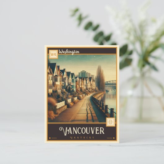 Vancouver, Washington| Vintage Postkarte (Stehend Vorderseite)