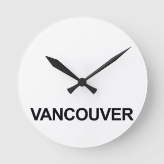 VANCOUVER WELTWEIT TIMEZONE CLOCK SET RUNDE WANDUHR