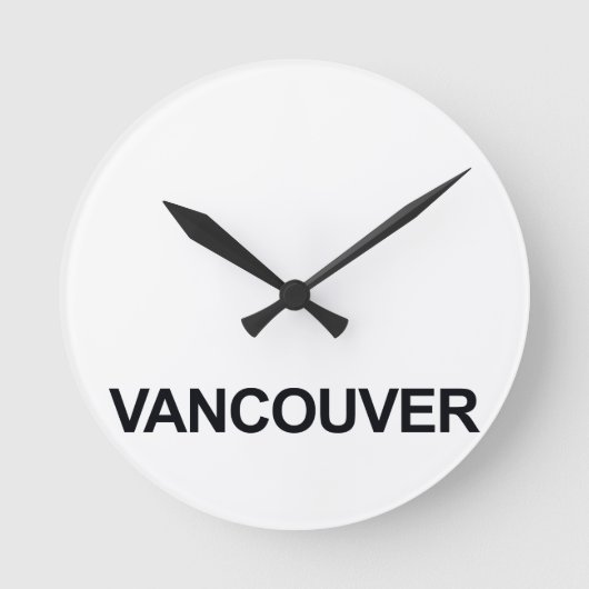 VANCOUVER WELTWEIT TIMEZONE CLOCK SET RUNDE WANDUHR (Vorderseite)