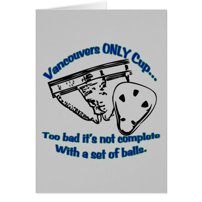 Vancouvers einzige Schalen-Karte (Vorne)