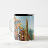 Vancouvers Kaffeetasse-Tassen u. Gläser BC Kanada Zweifarbige Tasse (Vorderseite Links)