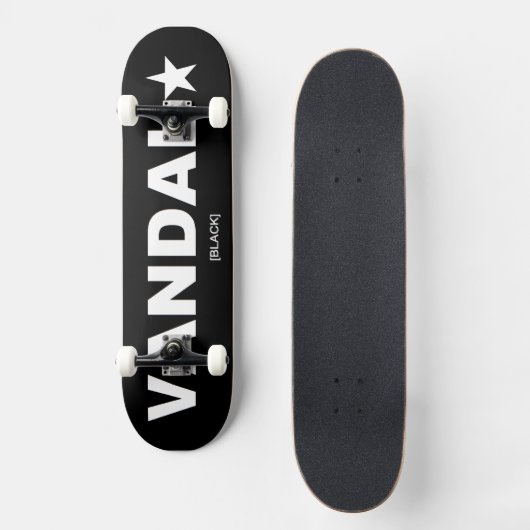 VANDAL Skateboard Generic on Black (Vorderseite)
