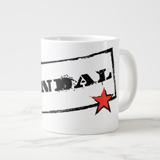 VANDAL★ Tasse (weißer Text und roter Stern) (Vorderseite Rechts)