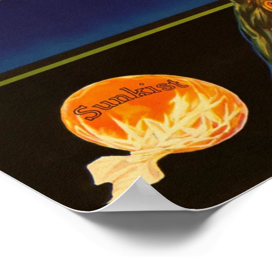 Vandalia Brand Orange Porterville Kalifornien Poster (Ecke)