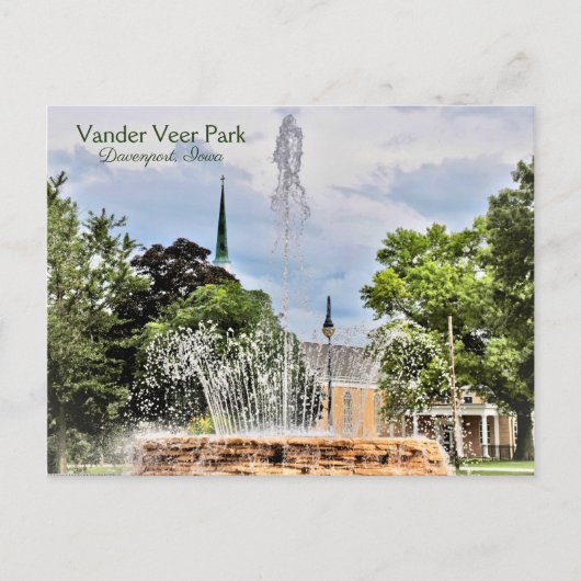 Vander Veer Park (Davenport, Iowa) Postkarte (Vorderseite)