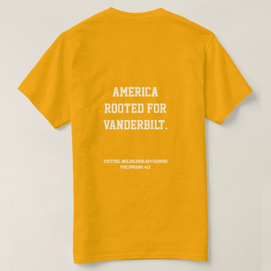 Vanderbilt Commodores 2025 T-Shirt (Design Rückseite)
